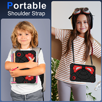 Étui robuste et résistant pour Samsung Tab A11 A9 8.7 avec béquille et bandoulière, design de dessin animé pour enfants, OEM ODM