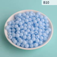 Perles d'ivoire pour la fabrication de bijoux DIY, perles d'espacement rondes en plastique de 6 mm, 8 mm, 10 mm pour stylos à perles, fournitures de décoration de mariage nuptial