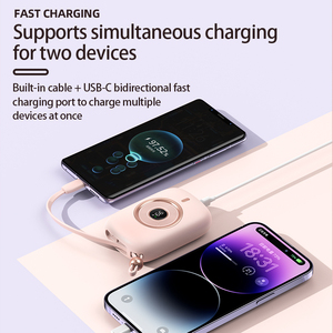 Banque d'alimentation portable haute capacité 10000mAh avec affichage LED Charge rapide Double ports USB Type-C et <span class=keywords><strong>Micro</strong></span> USB - Product Image 5