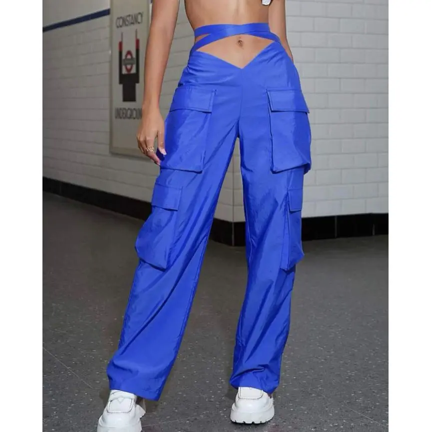 OEM कस्टम लोगो लेडीज़ ट्राउज़र कैज़ुअल चिनो वर्क पैंट स्ट्रेट लेग बैगी सेक्सी Y2k पैंट महिलाओं की कार्गो पैंट