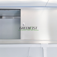 Remorques et camions alimentaires carrés noirs personnalisés Greenfist de 13, 15 et 16 pieds