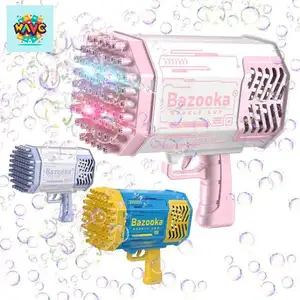 69 Loch Bazooka Bubble Gun Maschinen gewehr Spielzeug Gebläse Launcher Rocket Bubble Bazooka Led mit Bubble Solution