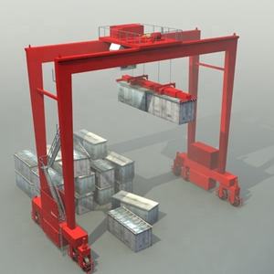 Rtg מנוף נייד 20 רגל 40ft הידראולי מנשא מיכל הרמה גומי צמיג גומי - Product Image 6