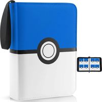 Classeur de cartes à collectionner en liège à 4 pochettes, capacité 400 cartes, avec 50 pochettes amovibles, album de cartes portable à fermeture éclair, protection pour cartes