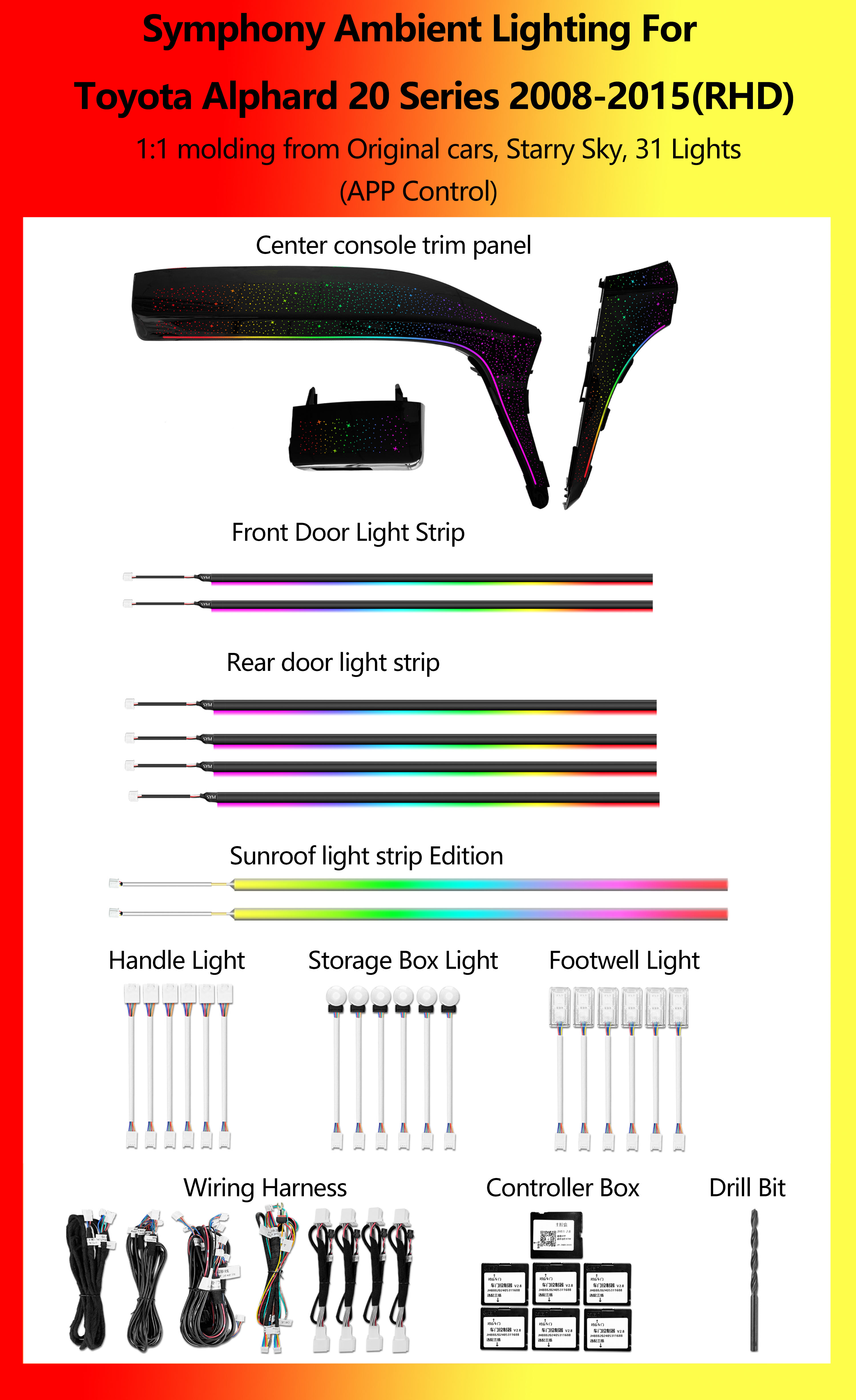 โตโยต้า อัลพาร์ด ซีรีส์ 20 สตาร์รี่ สกาย ซิมโฟนี 31 ไฟ RHD