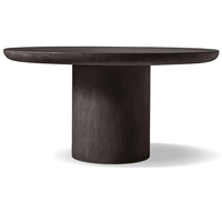 Placages de chêne américain faits à la main tables à manger rondes pour table en bois de salle à manger