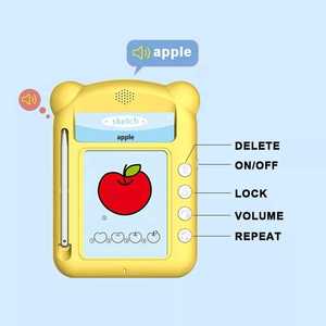 Planche à dessin Graffiti pour enfants avec <span class=keywords><strong>carte</strong></span> flash jaune intelligente, Machine d'entraînement à la lecture et au dessin avec Alphabet et véhicule Animal pour apprendre - Product Image 2