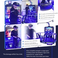 Machine de jeux d'arcade VR pour un joueur, jeux de groupe, 9D, chasse, tir, marche libre, simulateur de combat VR, tir au pistolet, arène VR