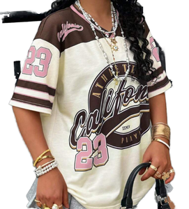 2026 Summer New Women's American Retro Sports Street Trend Comfortable Short Sleeve <b>T</b>-<b>shirt</b> - Product Image 1
