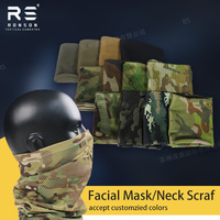 MC Camouflage pour masque facial tactique Masque d'équitation d'été en plein air Masque de protection solaire pour le cou Écharpe coupe-vent Foulard proche infrarouge
