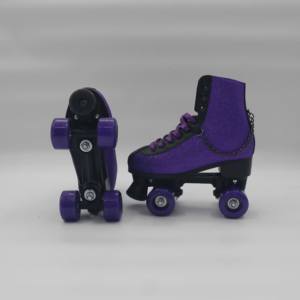 Patins <span class=keywords><strong>à</strong></span> roulettes en PVC en cuir pailleté de qualité professionnelle chaîne réglable pour enfants et adultes chaussures de patin <span class=keywords><strong>à</strong></span> roulettes clignotantes - Product Image 5