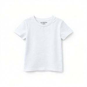 Children Boys Cotton Elastane Short Sleeve T Shirt Casual Stretch Top Comfortable Wear Wholesale Manufacturer Supplier - Product Image 1