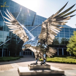 Vendita Diretta dalla Fabbrica Scultura di Uccelli in <span class=keywords><strong>Acciaio</strong></span> Inossidabile Statue di Grandi Aquile Animali da Giardino - Product Image 4
