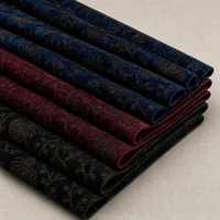 Tissu en velours brodé en gros HA-21000, tissu floral extensible pour robe, manteau, jupe, couleur personnalisée, OEM ODM, faible MOQ