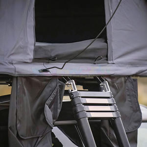 Carpa de techo grande para 2-3 personas, doble capa, con bolsa para zapatos, carcasa de aluminio, para coche, tipo Dachzelte, de techo rígido. - Product Image 3