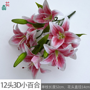 Silk Lily Artificial <b>Flowers</b> 12-Headed Multi Color Home Decor Waterproof Modern Style Floor <b>Ornament</b> Cross Border Trade - Product Image 3