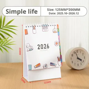 2026 Đơn Giản Phong Cách Ngựa Máy Tính Để Bàn Trang Trí Biểu Tượng Tùy Chỉnh Hàng Tháng Bàn Lịch Cho Cá Nhân Công Ty Sử Dụng Phim Hoạt Hình Phong Cách Thiết Kế Giấy - Product Image 4