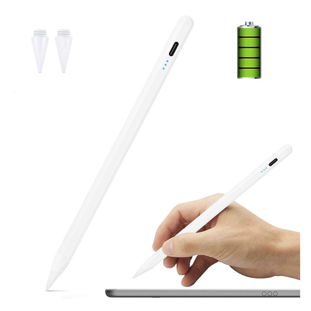 Palm Rejection Aluminum Alloy Active Capacitive Stylus Pen with Magnetic Attraction for iPad