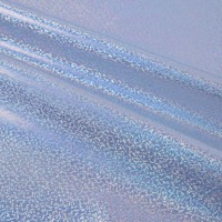Kain Foil Perak Holografik Metalik Berkilau Glittery 100% Poliester Polos untuk Tas Pakaian Wanita Pernikahan