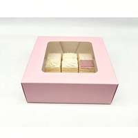 Boîte cadeau de mariage rectangulaire en carton de luxe personnalisée avec fenêtre pour gâteau