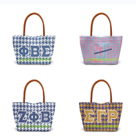 Sac fourre-tout personnalisé pour sororité, réutilisable, design de créateur, vente en gros, sac de shopping pour sororité, sac de week-end