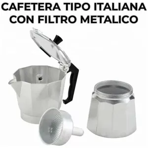 Cafetera Espresso para Estufa, 500 ml, Aluminio, Cafetera Manual con Tapa, Diseño Clásico, Apta para Lavavajillas, para Uso en Fuego Directo, EGTMA VAS27 - Product Image 6