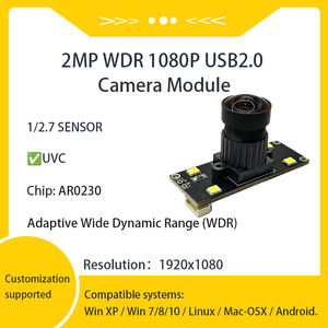 Module de caméra webcam USB miniature avec capteur CMOS AR0230, 2MP, 30fps, HD 1080p, grand angle 190 degrés, pour systèmes robotiques - Product Image 2