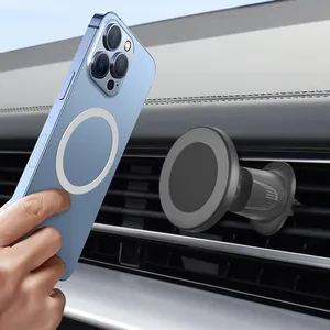 Nuovo Design a gancio in metallo supporto per telefono magnetico N52 supporto per telefono con presa d'aria regolabile a 360 rotazione supporto per auto