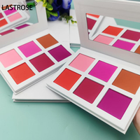 Private Label palette de blush végétalien longue durée Palette de maquillage surligneur Palette de blush poudre surligneur DIY 6 couleurs