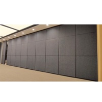 Partisi Dinding Geser Otomatis Elektrik 65/85/100mm Opsional, Pembatas Ruangan Lipat Geser untuk Ballroom Hotel