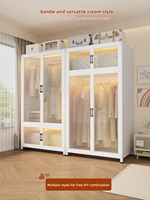 Armoire en acier de qualité supérieure avec portes verrouillables, étagères réglables et tringle de suspension pour le rangement des vêtements dans la chambre