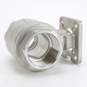 Vanne à boisseau sphérique à plateforme à deux pièces en acier inoxydable 304 Q11F-16P Interrupteur eau et gaz Filetage interne Passage intégral avec support OEM - Product Image 3