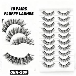 Vente en gros d'usine, bandes de <span class=keywords><strong>cils</strong></span> 3D en soie naturelle, <span class=keywords><strong>cils</strong></span> vaporeux, <span class=keywords><strong>faux</strong></span> <span class=keywords><strong>cils</strong></span> vegan, 10 paires, ensemble de <span class=keywords><strong>faux</strong></span> <span class=keywords><strong>cils</strong></span> en vison, boîte de <span class=keywords><strong>cils</strong></span> personnalisée - Product Image 4