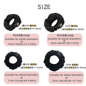 Cubiertas de protección para ruedas de cochecito Protector de neumáticos para silla de ruedas para niños Cochecito de bebé - Product Image 6