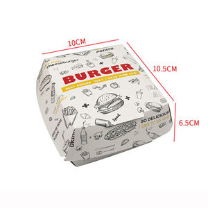 <span class=keywords><strong>Consegna</strong></span> veloce MOQ Basso di Fast Food di Pollo Fritto Scatole di Imballaggio Logo Personalizzato Burger Scatola di Carta Kraft - Product Image 3