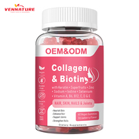 Gummies de collagène végétalien, complément vitaminique avec biotine et kératine, marque privée