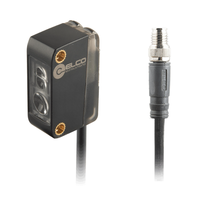 ELCO OS10S-S6 + OS10S-ECN6/AP Sensor Fotolistrik Refleksi Difus Pemasangan Permukaan Output NPN Tipe Persegi 10m Dapat Disesuaikan