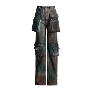 Nuevo Diseño, Jeans de Pierna Recta Holgados con Bolsillos Grandes y Detalles en Contraste para Mujer, a la Moda - Product Image 4