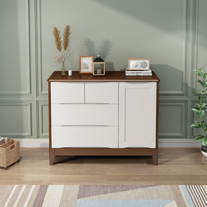 Nordic Style <b>Storage</b> <b>Cabinet</b> Chest Of Drawers Solid Wood Bedroom Living Room Large Capacity Drawer Dresser - Product Image 4