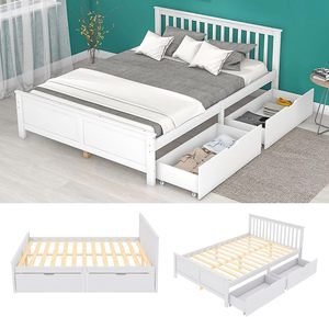 Struttura del <span class=keywords><strong>letto</strong></span> singolo in legno massello 2 cassetti a doghe Base per gli ospiti della gioventù <span class=keywords><strong>letto</strong></span> per adulti bambini in legno <span class=keywords><strong>testiera</strong></span> del <span class=keywords><strong>letto</strong></span> di stoccaggio 140X200 cm - Product Image 4
