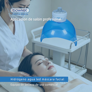 Equipo de Tratamiento Facial con Chorro de Oxígeno, Máscara de Hidrógeno y Oxígeno, y Luz Roja y Azul. Bowket - Product Image 4