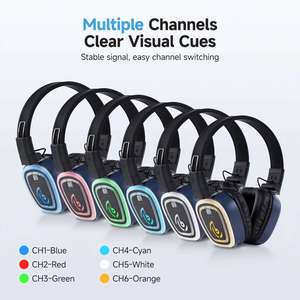 Handheld Portable Hi-Fi Silent audio quiet party disco Headphone system Digital Display BT Bass Boost For Yoga TA003P TA004S - Product Image 5