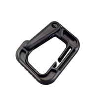 Mousquetons tactiques en plastique Grimloc avec anneau en D et boucle de verrouillage, accessoires pour système Molle pour sac à dos d'extérieur