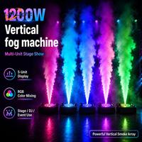 Machine à fumée verticale LM Factory DMX/contrôle à distance avec lumière LED 1200W pour scène, DJ, événement, mariage, fête