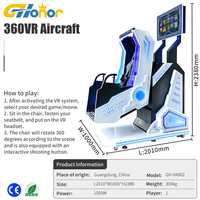 Machine de jeu VR 360VR Aircraft – Équipement d'amusement très demandé pour parcs d'attractions intérieurs
