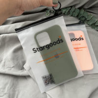 Sac d'emballage à glissière imprimé personnalisé pour étui de téléphone/emballage sac à glissière givré