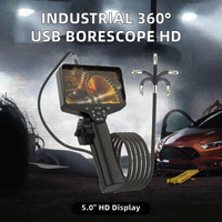 Boroscopio Industrial Popular con Giro de 360° Bidireccional en Tiempo Real, Cámara de Inspección de Tuberías con Cable USB de 6.0mm y 2M, Pantalla HD de 2MP, IP67
