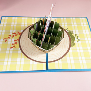 Joyeux jour de Pâques Pop up <span class=keywords><strong>carte</strong></span> coloré mignon lapin avec <span class=keywords><strong>des</strong></span> oeufs dans le panier imprimé cartes de voeux joyeux pâques <span class=keywords><strong>fête</strong></span> fournitures cadeaux - Product Image 3
