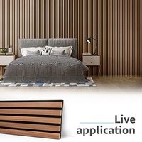 Panneaux acoustiques décoratifs en MDF insonorisants pour murs, panneaux absorbants le son, emballage en carton en bois PET