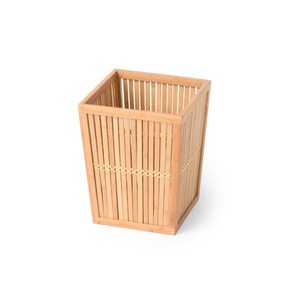 Factory Direct Supply Magus <b>Square</b> Stackable Bamboo <b>Bin</b> Premium Quality Eco-Friendly Wastebasket - Product Image 6